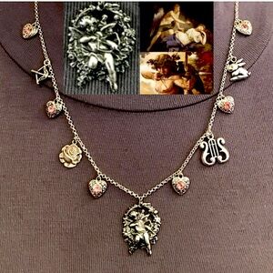 “Eros: God of Love" Cupid Greek Roman Mythology Handmade Necklace, Bow & Arrow